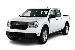 White pickup truck seen from the front-left three-quarter view.