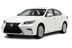 White Lexus sedan shown in a three-quarter front view, from a low angle